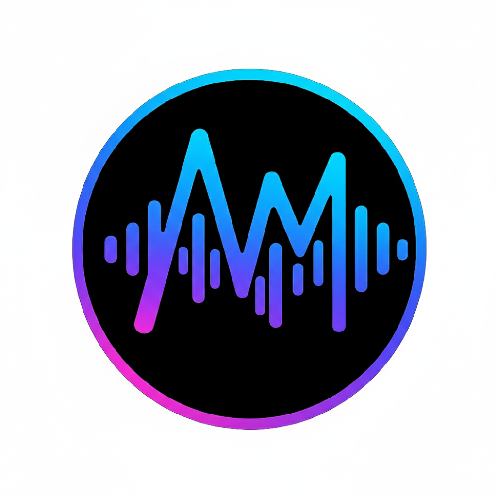 AuraMark Records glowing AM logo